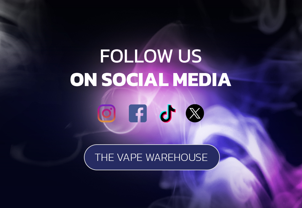 Follow The Vape Warehouse on Facebook and other Social Media Desktop