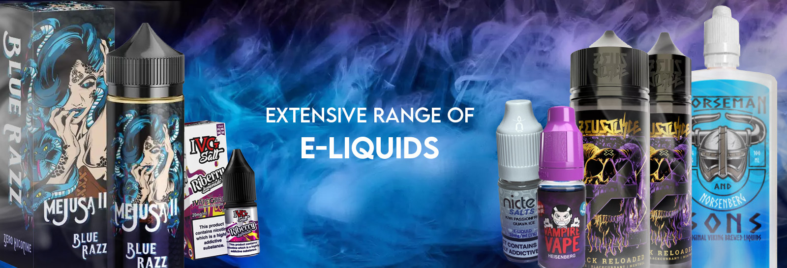 Extensive range of E-liquids Desktop