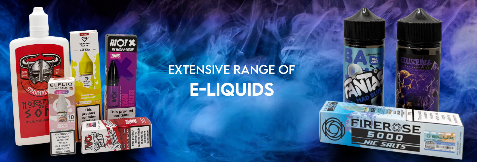 Extensive range of E-liquids Desktop