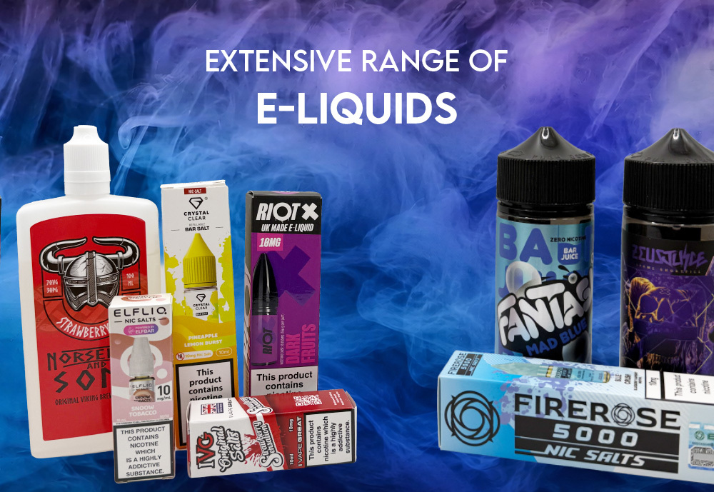 Extensive range of E-liquids Tablet