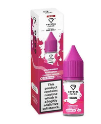 CRYSTAL CLEAR NIC SALTS Strawberry Raspberry Cherry Fusion 10MG 10ML